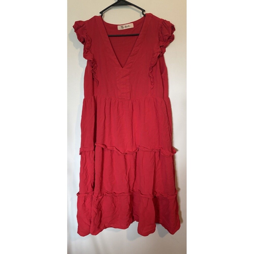 Lyn Burches Dress, Red, Size Large